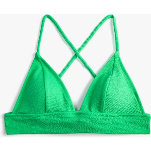 Bikini Üstü Bralet Çapraz Askılı Kaplı Dokulu