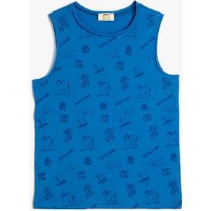 Atlet Pamuklu Baskılı Yuvarlak Yaka