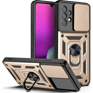 Samsung Galaxy A33 5g Için Sert Pc Yumuşak Tpu Slayt Lens Koruması Koruma Kickstand ile Kırık Dayanıklı Kapak (Yurt Dışından)