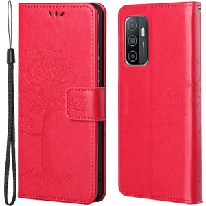 Baykuş Ağacı Baskılı Tasarım Pu Deri Flip Folio Kasa Cüzdan Stand Koruyucu Kapak Samsung Galaxy A33 5g (Yurt Dışından)