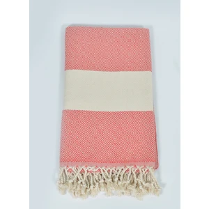 Buldan Store Elmas Peştemal (Kırmızı) %100 Pamuk 90*180cm. Banyo Havlusu, Plaj Havlusu