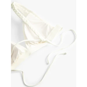 Bralet Bikini Üstü V Yaka Kalın Askılı Kaplı