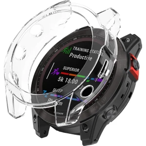 ZH Store Garmin Fenix ​​7x Için Darbeye Dayanıklı Tpu Yumuşak Koruyucu Kılıf Şeffaf (Yurt Dışından)
