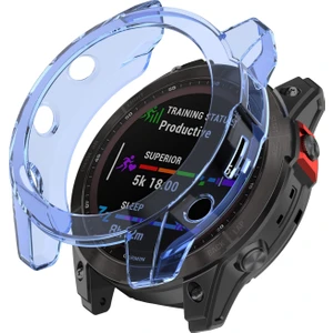 ZH Store Garmin Fenix ​​7x Için Darbeye Dayanıklı Tpu Yumuşak Koruyucu Kılıf Mavi (Yurt Dışından)
