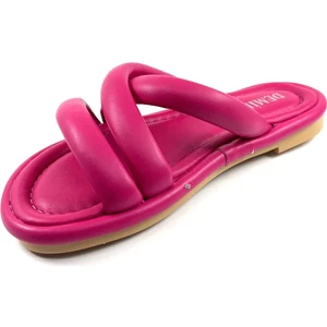 New Optimal Zerrano Çarpraz Terlik - Fuşya - 36