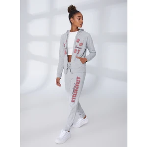 Sweatshirt, Xl, Gri Melanj