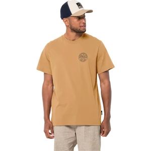 Jack Wolfskin Bisiklet Yaka Bej Erkek T-Shirt 1809001_3084 Campfıre T M