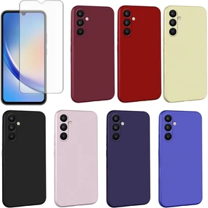 Samsung Galaxy A34 5g Kılıf Silikon Esnek Premier Soft + Temperli Cam Ekran Koruyucu
