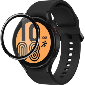 Samsung Galaxy Watch 4 40MM Uyumlu Tam Kaplayan Ultra Ince Kavisli Siyah Çerçeveli Saat Ekran Koruyucu Pet