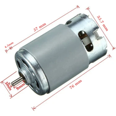 Mazz 18 Volt DC Şarjlı Matkap Motoru RS-550 76 mm Ebatında Güçlü Motor