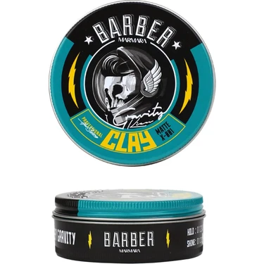 Barber Marmara Saç Şekillendirici Wax Clay 100 ml, Tutuş: 10/10, Parlaklık: