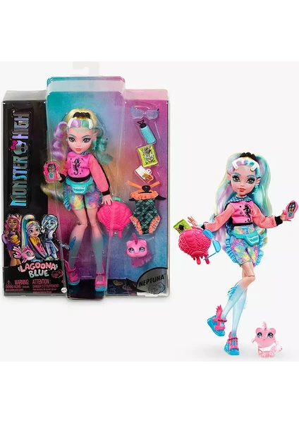 Monster High Lagoona Blue Ana Karakter Bebekler, 4 yaş ve üzeri, HHK55