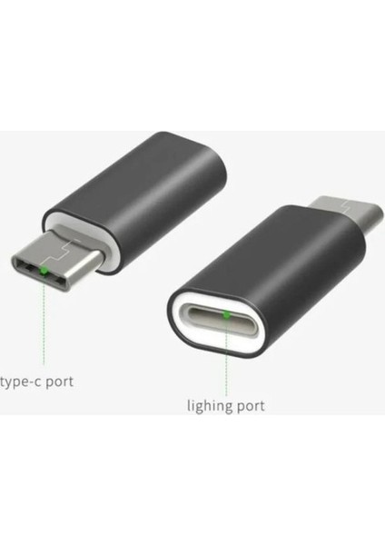 Deste Elektronik Typc Usb-C Type C - Apple Iphone Ipad Lightning Çevirici Dönüştür ( Kulaklık için uyumlu DEĞİLDİR)