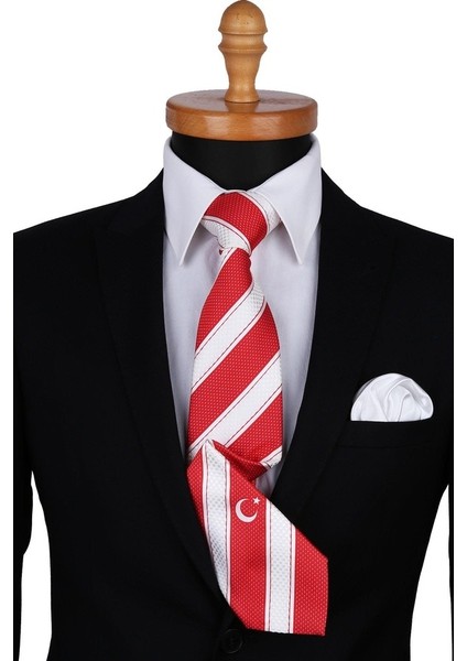 Kırmızı - Beyaz Ay Yıldız Türk Bayrağı Kravat fiyatları
