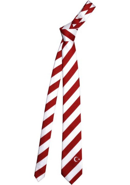 Kırmızı - Beyaz Ay Yıldız Türk Bayrağı Kravat fırsatları
