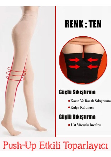 5 cm Incelten Müthiş Sıkılaştırıcı Toparlayıcı Incelik Veren Ten Korse Çorap