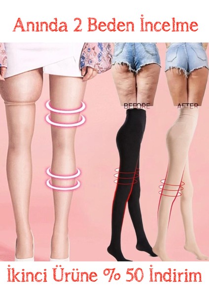 Anında 5 cm Incelten Sıkılaştırıcı Toparlayıcı Ten Korse Çorap fiyatları
