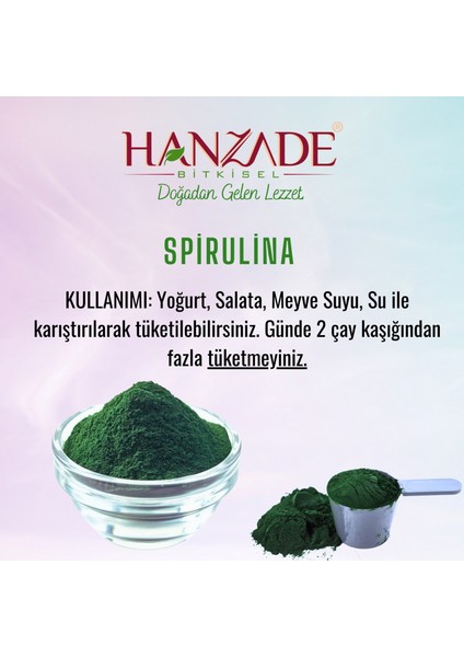 Yenilebilir Spirulina Yosun Tozu 250 gr