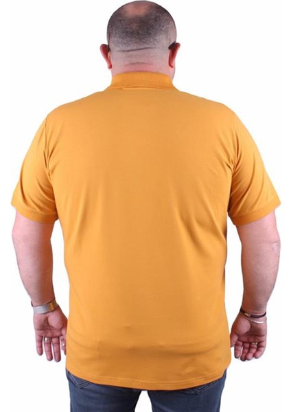 Erkek Büyük Beden Polo Tişört Maritime Crew 23401 Hardal modelleri