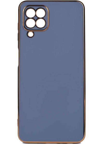 Samsung Galaxy A22 4g Kılıf Parlak Kenarlı Altın Işlemeli Kamera Korumalı Kapak (Bark) fiyatları