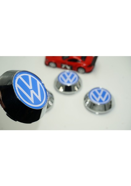 Volkswagen Logo Konik Jant Göbek Kapağı Seti 65MM