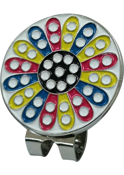 Moda Golf Ball Marker Erkekler Için Dayanıklı Şapka Klipsi Kadın Golf Aksesuarları Çiçek (Yurt Dışından)