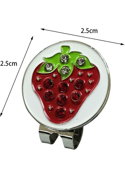 Moda Golf Ball Marker Erkekler Için Dayanıklı Şapka Klipsi Kadın Golf Aksesuarları Çilek (Yurt Dışından) fırsatları