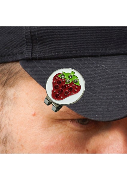 Moda Golf Ball Marker Erkekler Için Dayanıklı Şapka Klipsi Kadın Golf Aksesuarları Çilek (Yurt Dışından) indirimleri