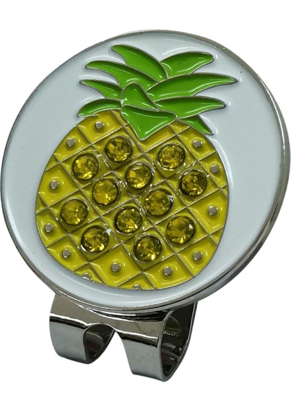 Moda Golf Ball Marker Erkekler Için Dayanıklı Şapka Klipsi Kadın Golf Aksesuarları Ananas (Yurt Dışından)