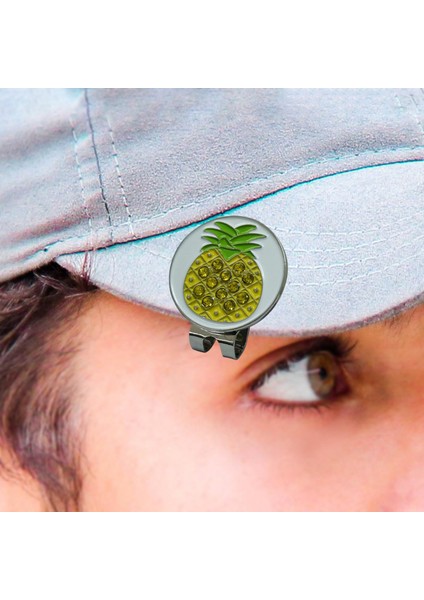 Moda Golf Ball Marker Erkekler Için Dayanıklı Şapka Klipsi Kadın Golf Aksesuarları Ananas (Yurt Dışından) modelleri