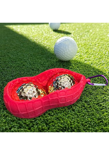 Fıstık Şekli Golf Topu Tutucu Çift Delikli Golf Topu Kapak Kırmızı (Yurt Dışından) fırsatları