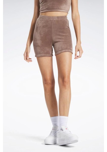 cl Wde Plush Short Kahverengi Kadın Şort
