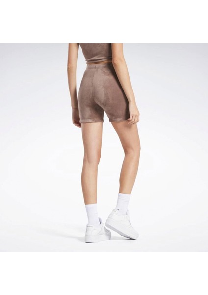 cl Wde Plush Short Kahverengi Kadın Şort
