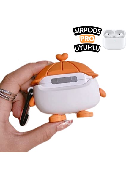 Airpods Pro Uyumlu Şirin Tavuk Figürlü Sevimli Kopçalı Koruyucu Silikon Kılıf fırsatları