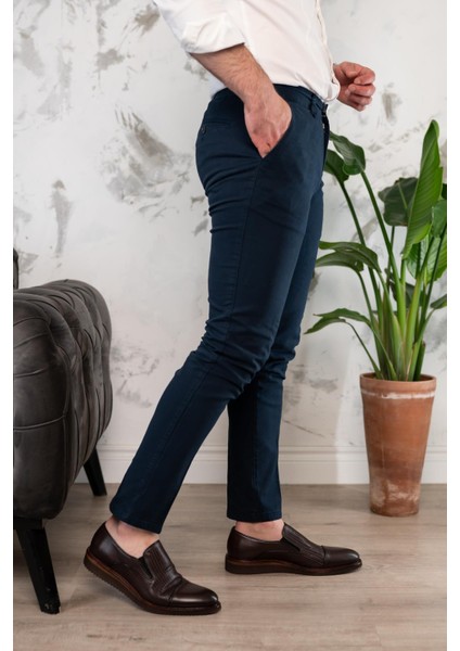Slimfit Dar Paça Erkek Yazlık Gabardin Chino Pantolon modelleri