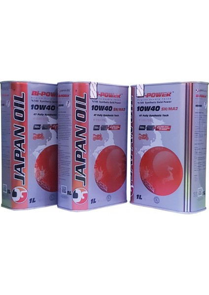 Japan Oil 10W40 Tam Sentetik (Orange) Motosiklet Yağı 3 Lt ( Ü:20