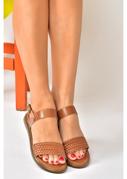 Taba Deri Günlük Kadın Sandalet P291013603 fiyatları