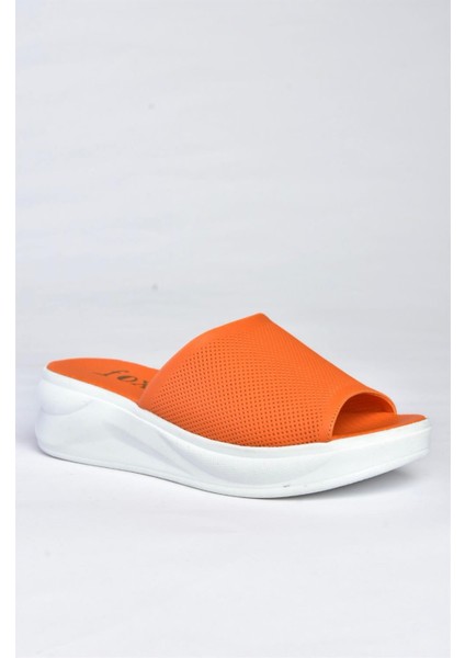 P713330409 Turuncu Kalın Tabanlı Günlük Kadın Terlik indirimleri
