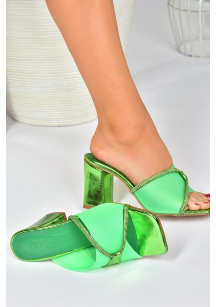 Yeşil Şeffaf Topuklu Kadın Abiye Terlik P820207523 indirimleri