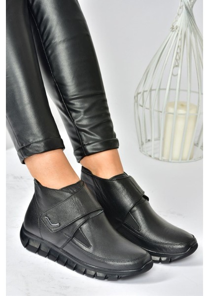 Siyah Hakiki Deri Comfort Ortopedik Taban Kadın Bot N555361003 fiyatları