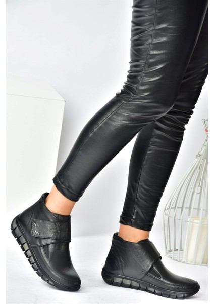 Siyah Hakiki Deri Comfort Ortopedik Taban Kadın Bot N555361003 modelleri