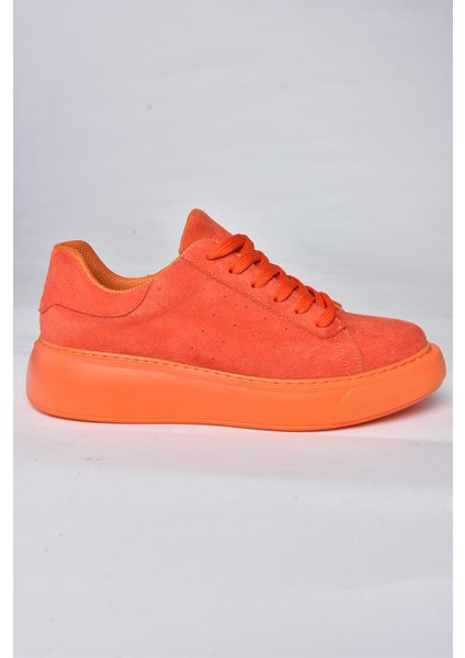 P602045002 Turuncu Süet Kadın Spor Ayakkabı Sneakers