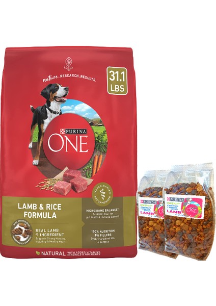 One Kuzu Etli Pirinçli ve Sebzeli Yetişkin Köpek Maması 2kg Ekopaket