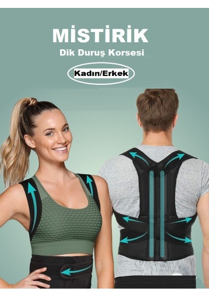 Myxis Balenli Dik Durmayı Sağlayan Kadın-Erkek Sırt Korsesi