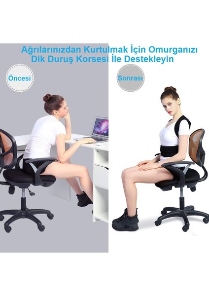Myxis Balenli Dik Durmayı Sağlayan Kadın-Erkek Sırt Korsesi indirimleri
