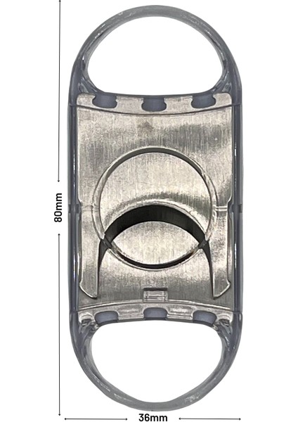 Puro Makası Büyük Kalibreli Çift Kenarlı Paslanmaz Çelik Gri