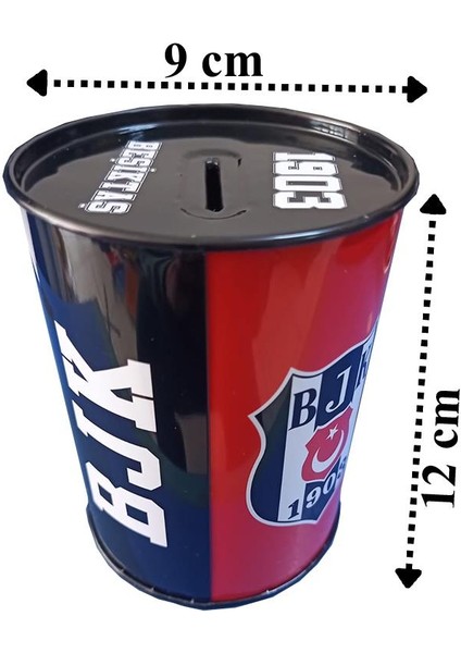 Beşiktaş Metal Kumbara Orta Boy Orjinal Lisanslı 1 Adet Bjk Kumbara Taraftar Kumbara Kara Kartal 12X9 cm