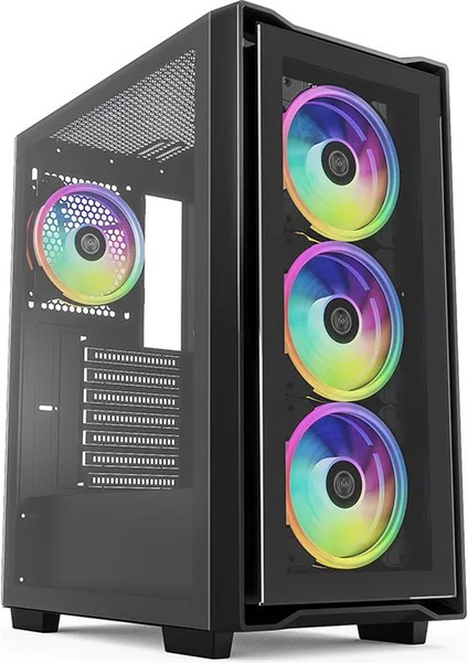 Armor 4X120MM Hareketli Rainbow Fanlı Pro Gaming Oyuncu Bilgisayar Kasası