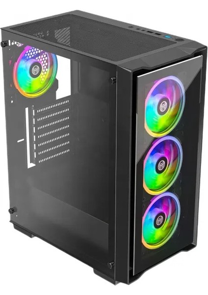 Armor 4X120MM Hareketli Rainbow Fanlı Pro Gaming Oyuncu Bilgisayar Kasası