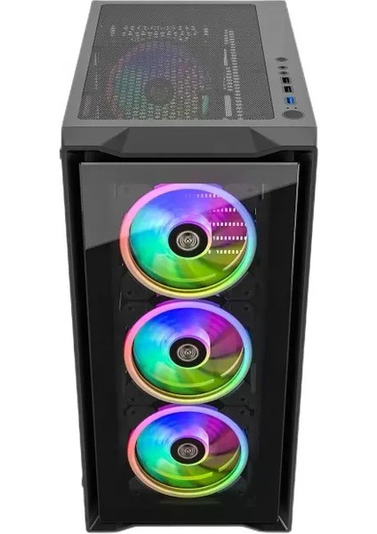 Armor 4X120MM Hareketli Rainbow Fanlı Pro Gaming Oyuncu Bilgisayar Kasası